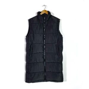 Carly Jean Shay Puffer Long Vest Black